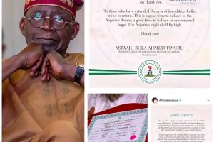 Tinubu Appreciates Nigeria