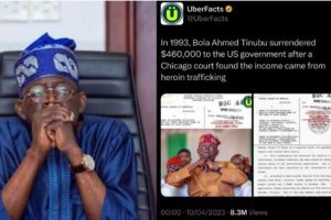 UberFacts Circulates Tinubu's Cocaine