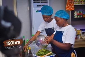 PHOTOS: Another Nigerian Lady Begins 150 Hours Cook-a-thon To Break Guinness Records -