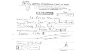 How Yahaya Bello Paid School Fees Of Pre-School Child At American International School Abuja Till 2035 In Advance