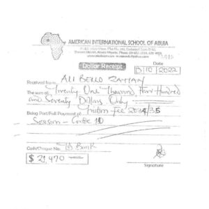 How Yahaya Bello Paid School Fees Of Pre-School Child At American International School Abuja Till 2035 In Advance