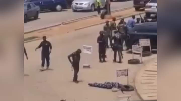 BREAKING: Watch: Nigerian Policeman ‘Mistakenly’ Shoots Colleague Dead -