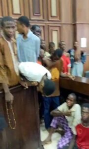 BREAKING: WATCH : Minors Detained Over #EndBadGovernance Protests Collapse In Abuja High Court During Arraignment