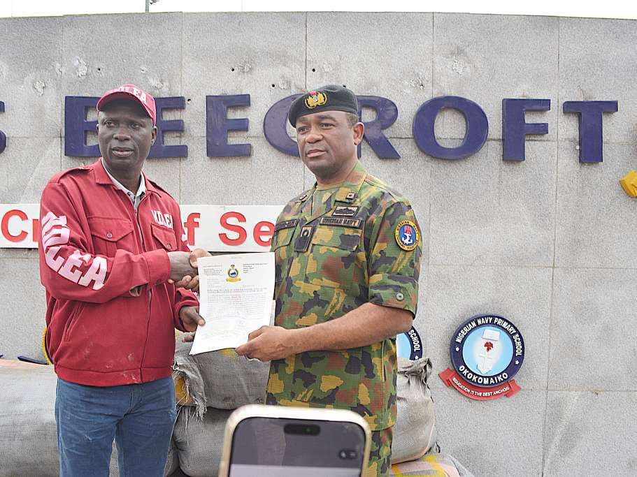 Nigerian Navy Ship BEECROFT Hands Over 500kg Of Seized Cannabis To NDLEA