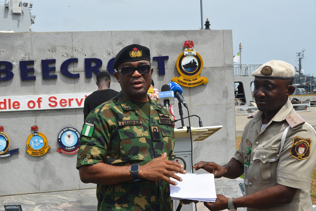 Nigerian Navy Ship Beecroft Hands Over Two Suspected Stowaways To NIS