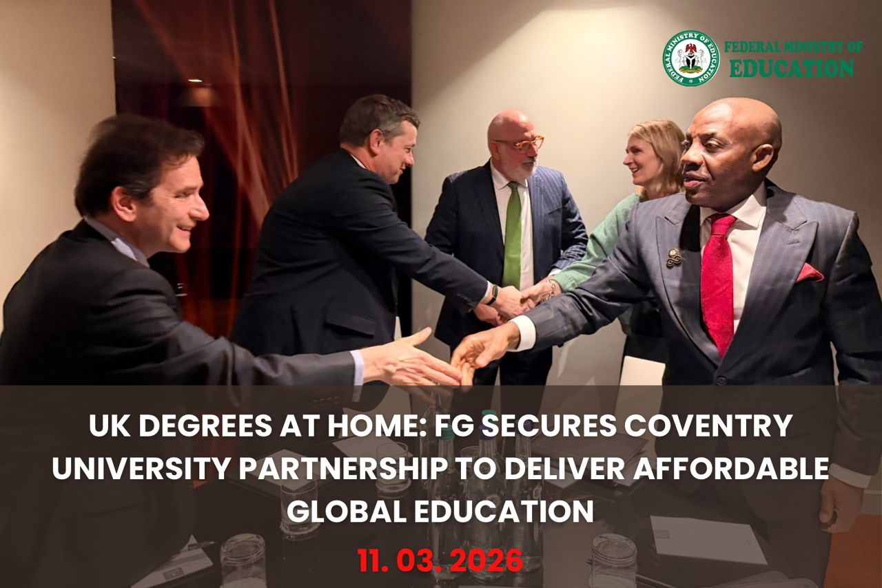UK Degrees At Home: FG Secures Coventry University Partnership To Deliver Affordable Global Education