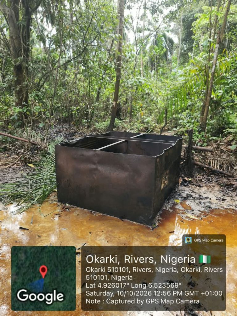 Nigerian Navy Uncovers 98,000 Litres of Suspected Stolen Crude Oil in Rivers